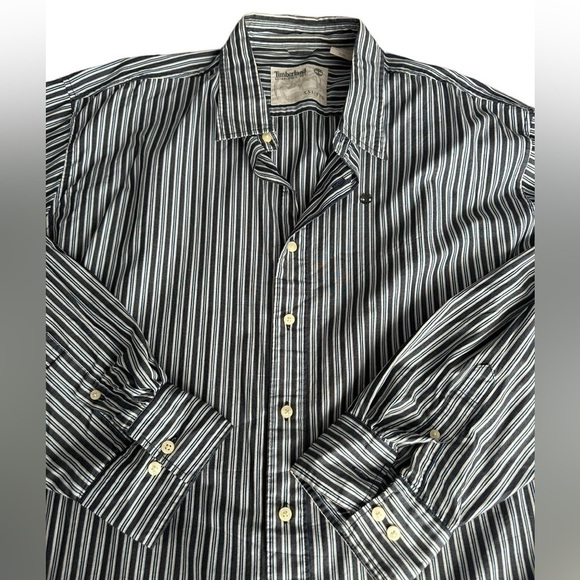 Timberland XXL long-sleeve button down blue/tan/navy 100% cotton - Picture 2 of 11